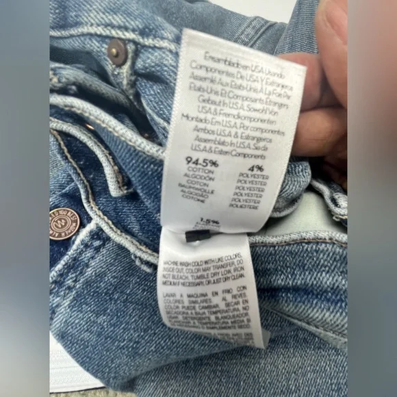 MOTHER Denim The Fly Cut Stunner Ankle Fray Jeans Night Sz 27 – Brand New - Picture 11 of 15